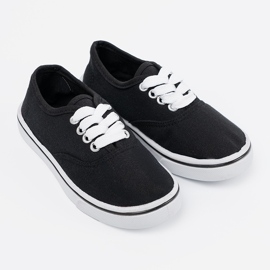 Tênis clássicos de crianças negras preto 2