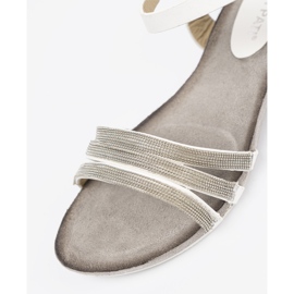 Shelvt Sandálias femininas elegantes com listras brilhantes multicolorido 1