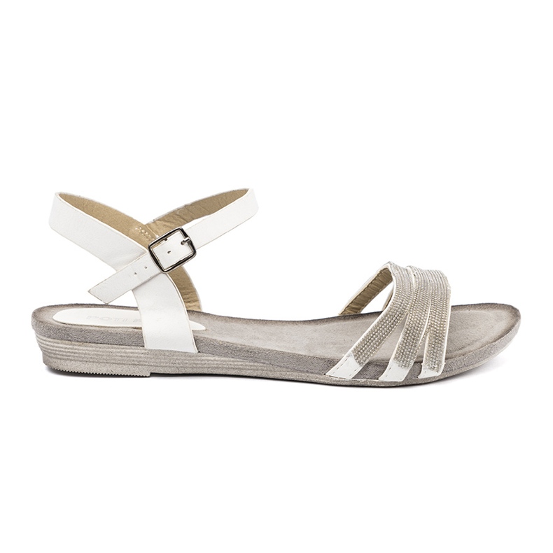 Shelvt Sandálias femininas elegantes com listras brilhantes multicolorido 2