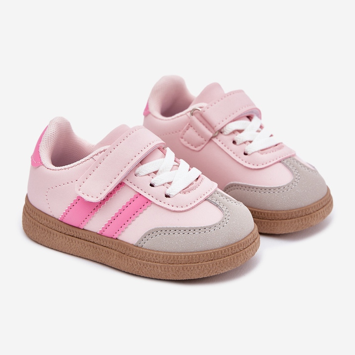 Tênis tênis sapatos de esportes de velcro rosa 1