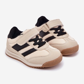 Tênis infantis sapatos esportivos com bege 1