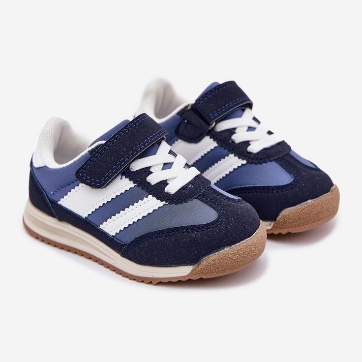 Tênis infantis sapatos esportivos azuis marinhos azul 1