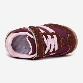 Tênis infantis sapatos esportivos para velcro marrom 2