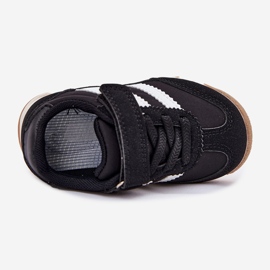 Sapatos de esportes de velcro preto 2