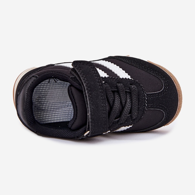 Sapatos de esportes de velcro preto 2