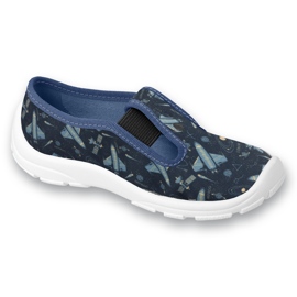 Slippers de meninos Befado 975x199 Aplicação de aeronaves azul 1