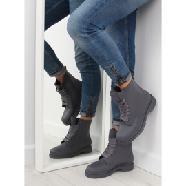Botas com atacadores cinzentos D56P cinzento cinza 1