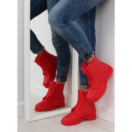 Botas de renda vermelha galochas D56P vermelho 1