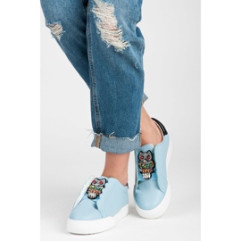 Vices Tênis slip-on com corujas azul 2