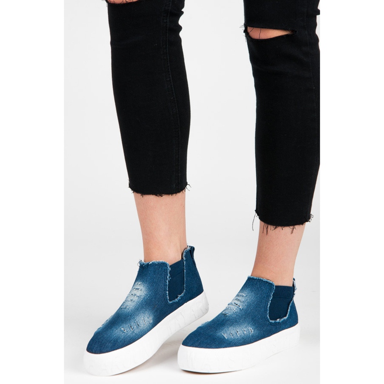 Seastar Jeans desliza acima do tornozelo azul 1