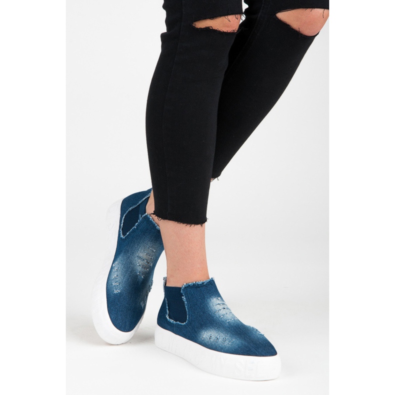 Seastar Jeans desliza acima do tornozelo azul 2