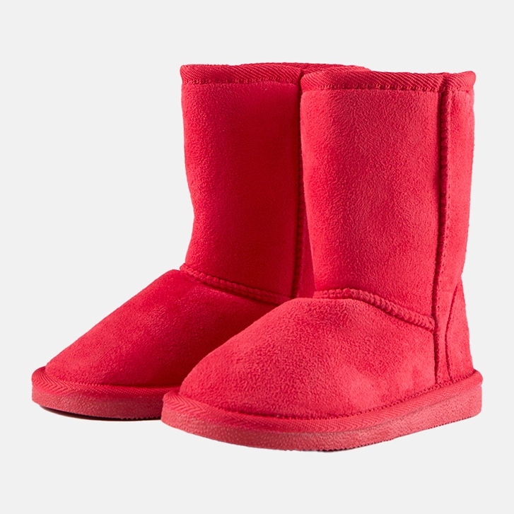 Sapatos infantis de inverno vermelho mukluki 1