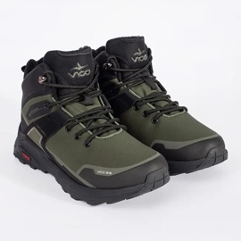 Vico Sapatos de trekking masculinos de verde-preto 2