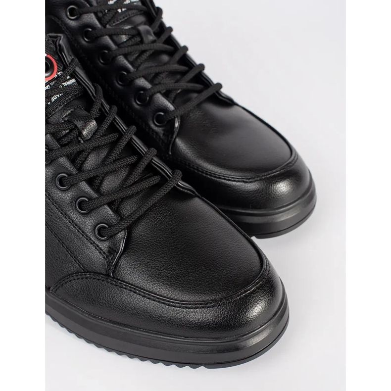 Sapatos amarrados isolados de homens negros preto 2