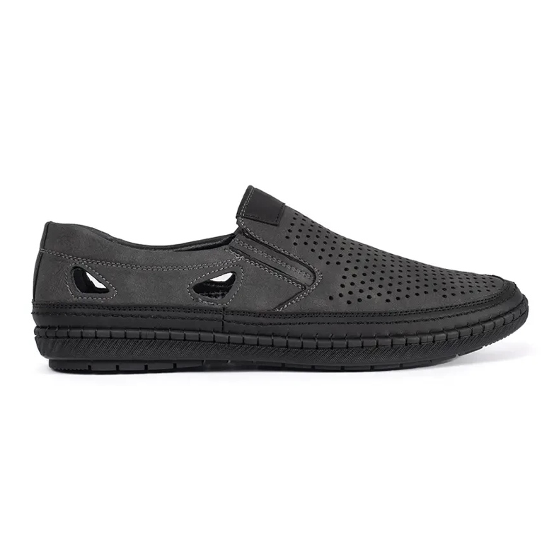 Sapatos de abertura cinza masculinos 2