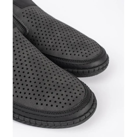 Sapatos de abertura cinza masculinos 1