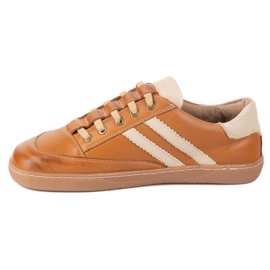 Sneakers descalço Kaia Olivier feminina - sapatos de couro marrom claro 2