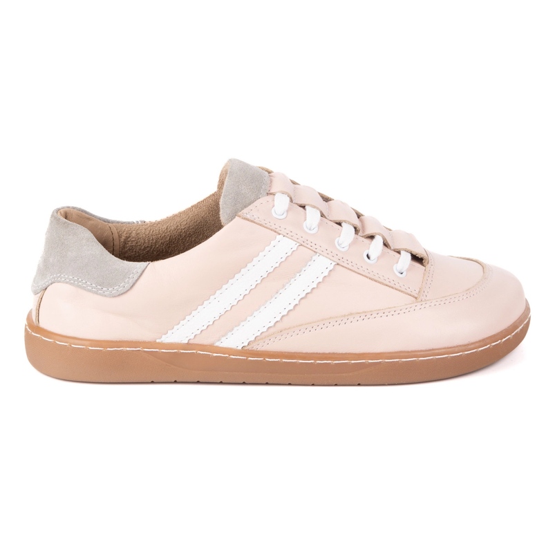 Sneakers descalço Kaia Olivier feminina - sapatos de couro anatômico em pó rosa 1