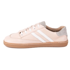 Sneakers descalço Kaia Olivier feminina - sapatos de couro anatômico em pó rosa 2