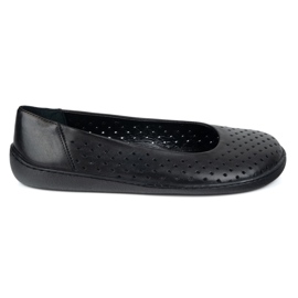 Olivier As bombas femininas descalças cortadas em 1771 polegadas perfuradas pretas preto 1