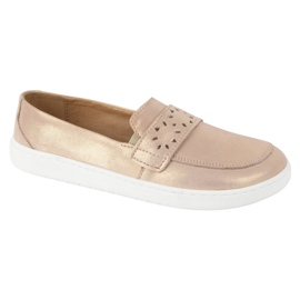 Olivier Passados ​​Barefoot Feminino com um amplo rosa polonês de frente 2