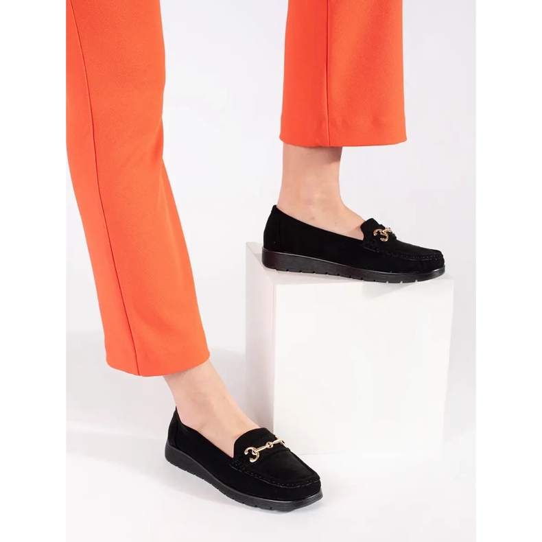 Seastar Socidores de camurça feminina negra preto 2