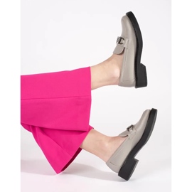 Mocas femininas na espessa sola Sergio Leone cinza 2