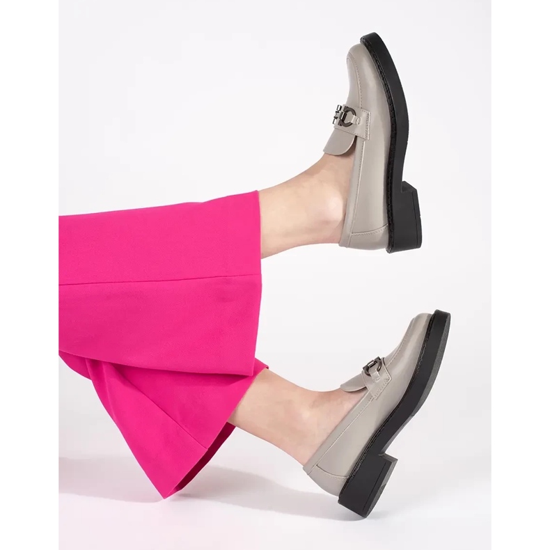 Mocas femininas na espessa sola Sergio Leone cinza 2