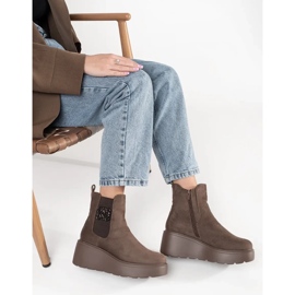 Goodin Botas marrons camurça chetsboxes castanho 2