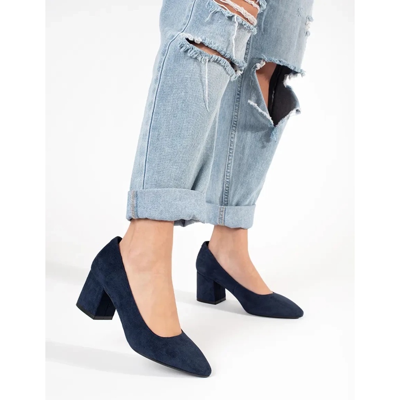 Bombas de camurça da marinha Sergio Leone azul 2