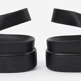 Goodin Sandálias elegantes negras na plataforma preto 1