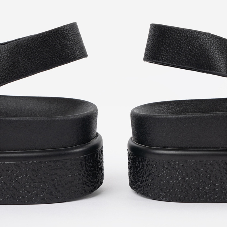 Goodin Sandálias elegantes negras na plataforma preto 1