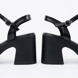 Seastar Sandálias pretas no poste preto 1