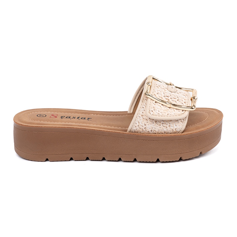 Seastar Chinelos decorados com um grampo dourado 2