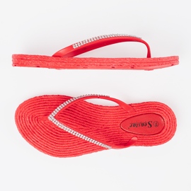 Seastar Flip -flaps vermelho com zircões 1