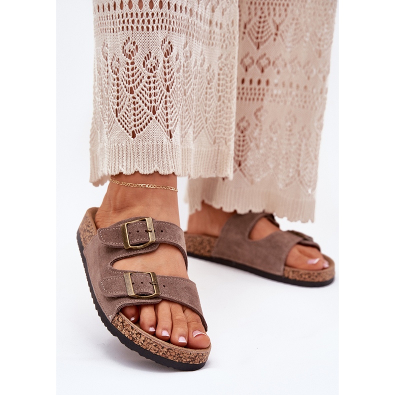 Inna Sola de cortiça com grampos escuros bege 2