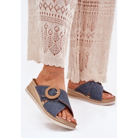 Funcionários femininos com um decorativo Inblu RV000012 Blue Buckle Blue azul 2