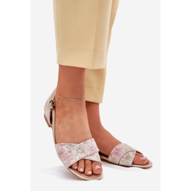 Sandálias planas Maciejka 04614-22 bege 1