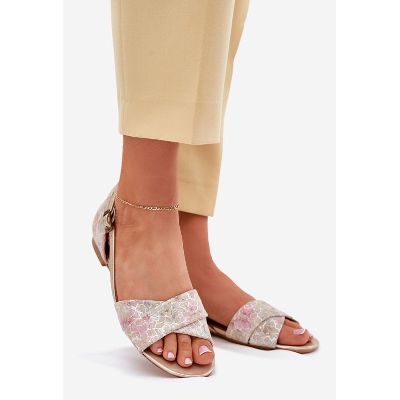 Sandálias planas Maciejka 04614-22 bege 1
