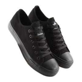 Tênis feminino de camurça preta G-94 preto 1