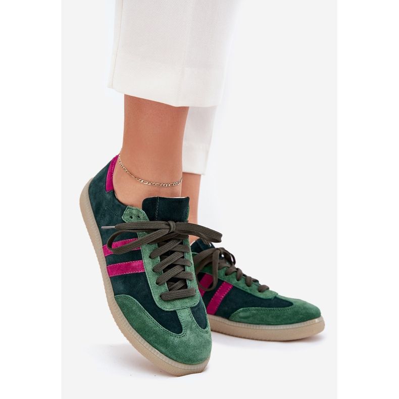 Zazoo N1068 Camurça Low Sneakers verde 1