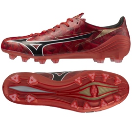 Mizuno Alfa II Elite FG P1GA256260 Sapatos de futebol vermelho 1