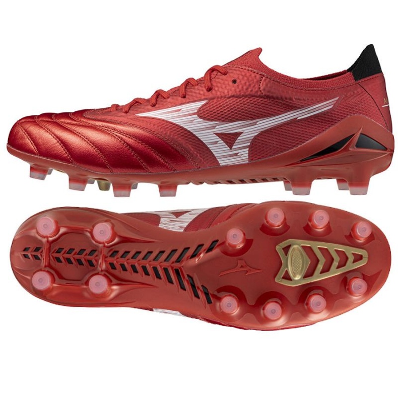 Mizuno Morelia Neo IV beta elite FG P1GA254260 Sapatos de futebol vermelho 1