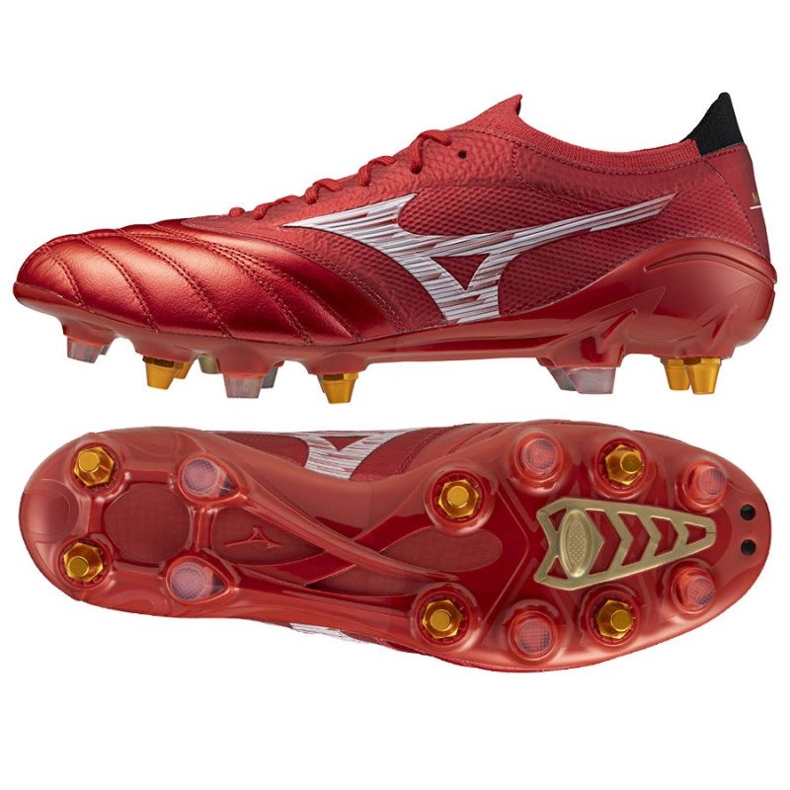 Mizuno Morelia Neo IV beta Japão Mix SG P1GC254060 Sapatos de futebol vermelho 1