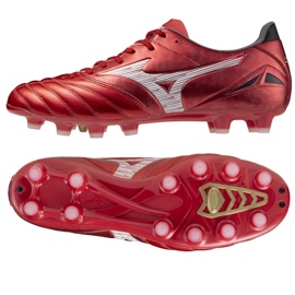 Mizuno Morelia Neo IV Pro FG P1GA253460 Sapatos de futebol vermelho 1
