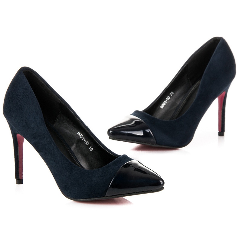 Erynn estiletes de camurça azul marinho 1