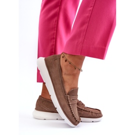 Suades de camurça feminina no Sergio Leone SP012 Light Beige bege 3