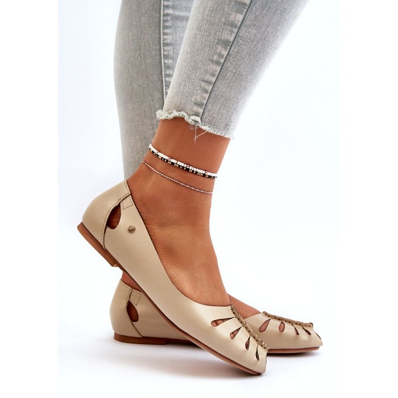 Zazoo 10009 confortável couro de couro de couro bege 5