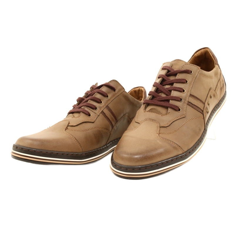 Polbut Sapatos masculinos casuais marrons 1801 castanho 8