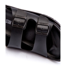 Chinelos leves masculinos com fivelas Big Star NN174597 pretos 2